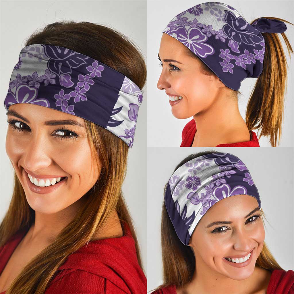 Purple Hibiscus Plumeria Floral Neck Gaiter LT01 - Polynesian Pride