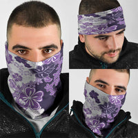 Purple Hibiscus Plumeria Floral Neck Gaiter LT01 - Polynesian Pride