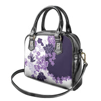 Purple Hibiscus Plumeria Floral Shoulder Handbag LT01 - Polynesian Pride