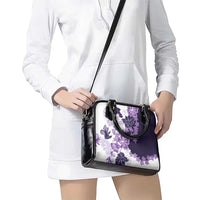 Purple Hibiscus Plumeria Floral Shoulder Handbag LT01 - Polynesian Pride