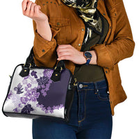 Purple Hibiscus Plumeria Floral Shoulder Handbag LT01 - Polynesian Pride