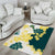 Yelow Teal Hibiscus Plumeria Floral Area Rug - Polynesian Pride