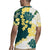 Yelow Teal Hibiscus Plumeria Floral Rugby Jersey - Polynesian Pride