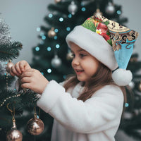 It's 5 o'clock Somewhere Christmas Santa Hat Hawaiian Tropical Parrots - Polynesian Pride