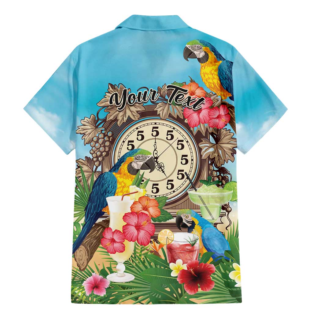 Personalized It's 5 o'clock Somewhere Family Matching Mermaid Dress and Hawaiian Shirt Hawaiian Tropical Parrots LT01 - Polynesian Pride