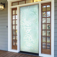 Polynesian Tiare Monstera Seafoam Green Door Cover Liquid Style LT01 - Polynesian Pride