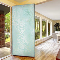 Polynesian Tiare Monstera Seafoam Green Door Cover Liquid Style LT01 - Polynesian Pride
