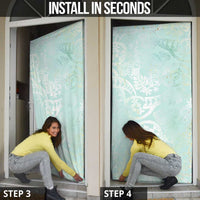 Polynesian Tiare Monstera Seafoam Green Door Cover Liquid Style LT01 - Polynesian Pride