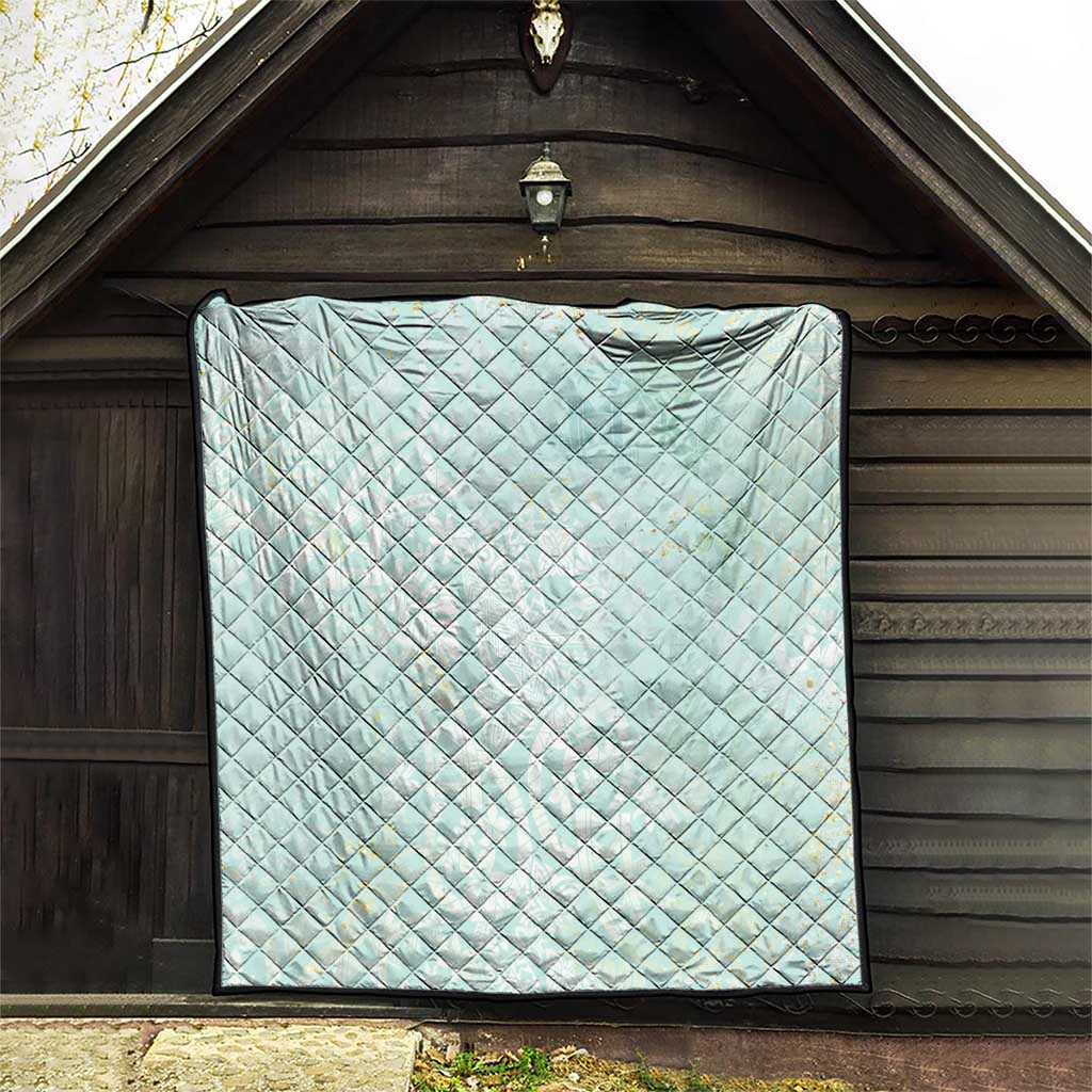 Polynesian Tiare Monstera Seafoam Green Quilt Liquid Style - Polynesian Pride