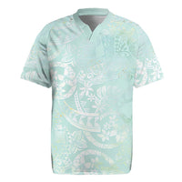 Polynesian Tiare Monstera Seafoam Green Rugby Jersey Liquid Style LT01 Green - Polynesian Pride