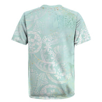Polynesian Tiare Monstera Seafoam Green Rugby Jersey Liquid Style LT01 - Polynesian Pride