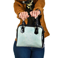 Polynesian Tiare Monstera Seafoam Green Shoulder Handbag Liquid Style - Polynesian Pride