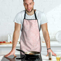 Polynesian Tiare Monstera Soft Pink Apron Liquid Style - Polynesian Pride