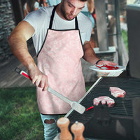 Polynesian Tiare Monstera Soft Pink Apron Liquid Style - Polynesian Pride