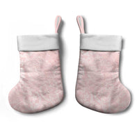 Polynesian Tiare Monstera Soft Pink Christmas Stocking Liquid Style - Polynesian Pride