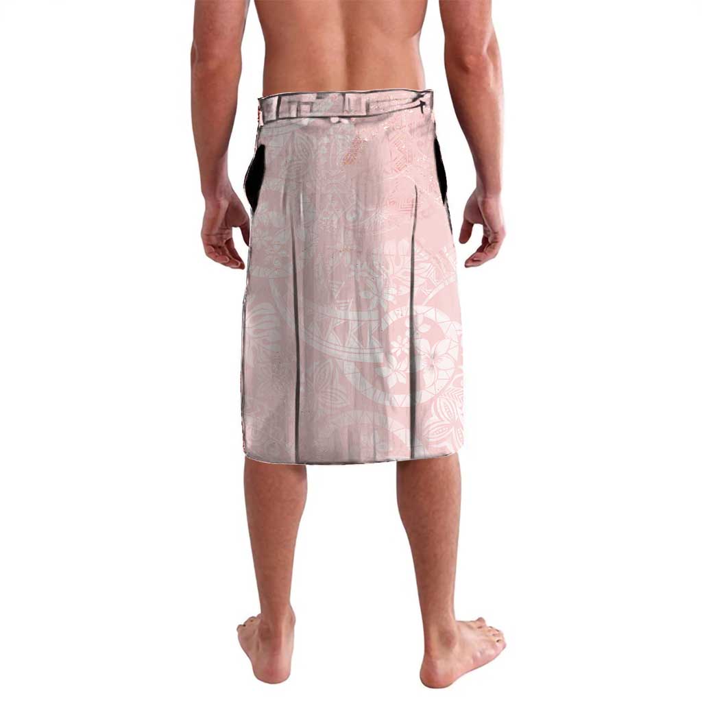 Polynesian Tiare Monstera Soft Pink Lavalava Liquid Style - Polynesian Pride