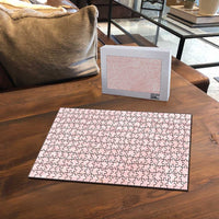 Polynesian Tiare Monstera Soft Pink Puzzle Liquid Style - Polynesian Pride