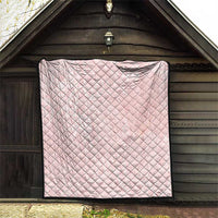 Polynesian Tiare Monstera Soft Pink Quilt Liquid Style - Polynesian Pride
