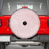 Polynesian Tiare Monstera Soft Pink Spare Tire Cover Liquid Style LT01 - Polynesian Pride