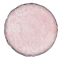 Polynesian Tiare Monstera Soft Pink Spare Tire Cover Liquid Style LT01 - Polynesian Pride