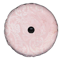 Polynesian Tiare Monstera Soft Pink Spare Tire Cover Liquid Style LT01 - Polynesian Pride