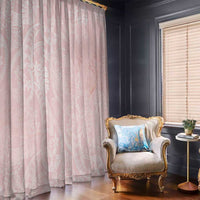 Polynesian Tiare Monstera Soft Pink Window Curtain Liquid Style - Polynesian Pride