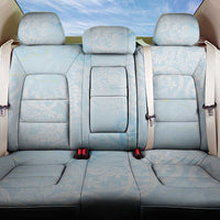 Polynesian Tiare Monstera Baby Blue Back Car Seat Cover Liquid Style - Polynesian Pride