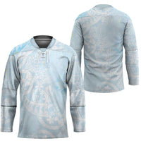 Polynesian Tiare Monstera Baby Blue Hockey Jersey Liquid Style LT01 - Polynesian Pride