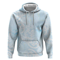 Polynesian Tiare Monstera Baby Blue Zip Hoodie Liquid Style LT01 Pullover Hoodie Blue - Polynesian Pride