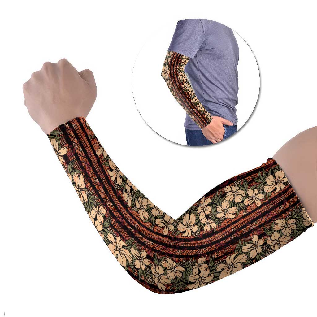 Hawaii Hibiscus Arm Sleeves Retro Style - Polynesian Pride