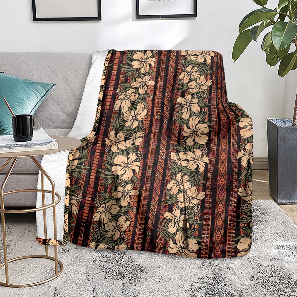 Hawaii Hibiscus Blanket Retro Style - Polynesian Pride