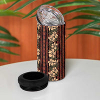Hawaii Hibiscus 4 in 1 Can Cooler Tumbler Retro Style LT01 - Polynesian Pride