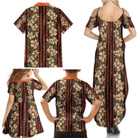 Hawaii Hibiscus Family Matching Summer Maxi Dress and Hawaiian Shirt Retro Style LT01 - Polynesian Pride