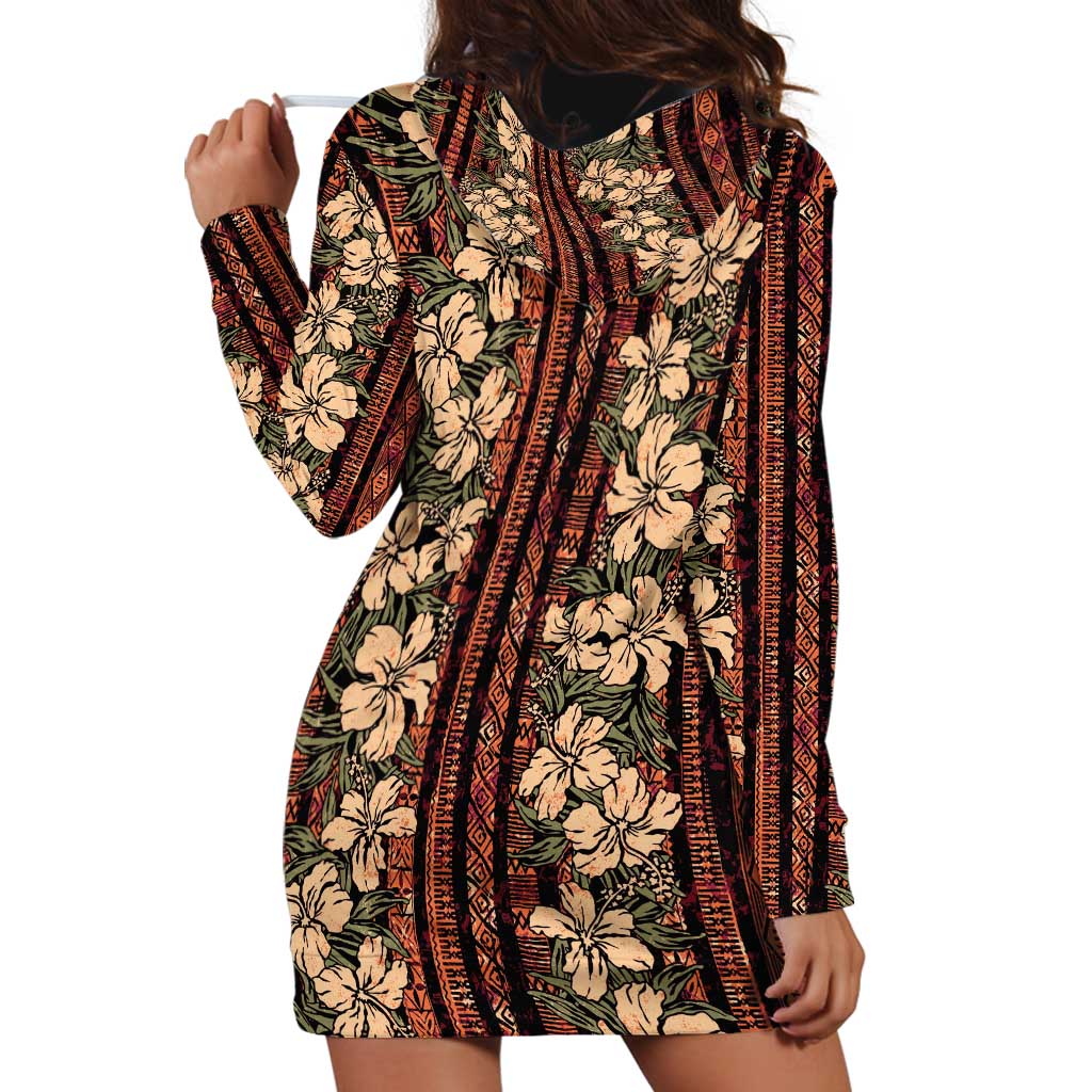 Hawaii Hibiscus Hoodie Dress Retro Style LT01 - Polynesian Pride