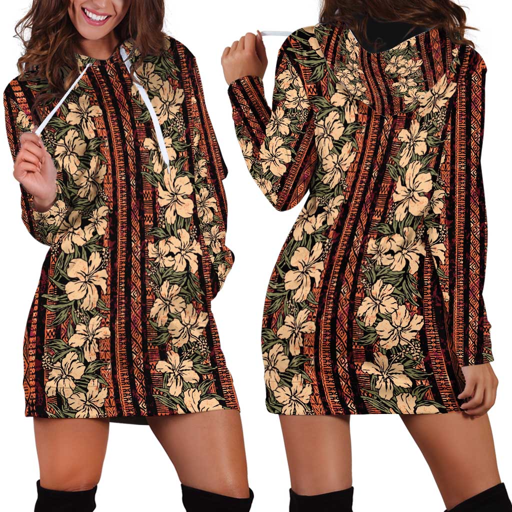Hawaii Hibiscus Hoodie Dress Retro Style LT01 - Polynesian Pride