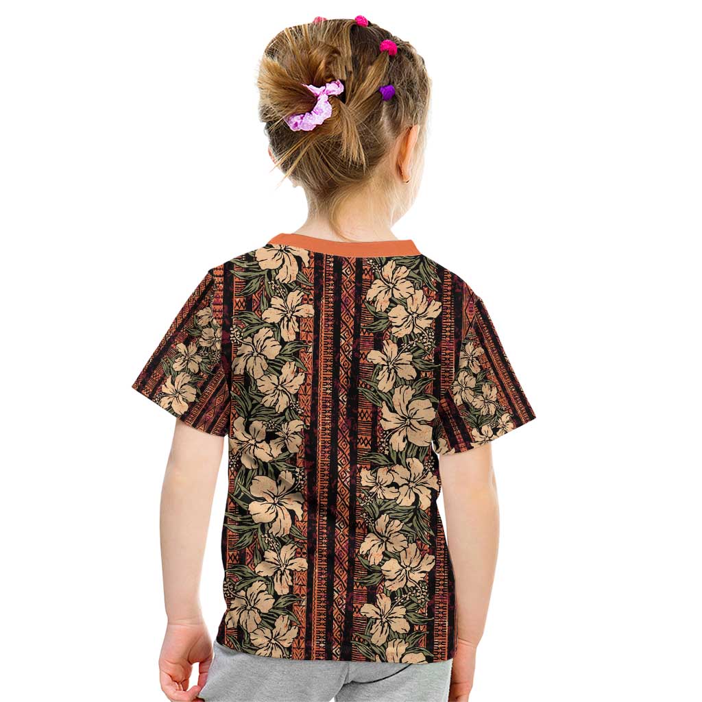 Hawaii Hibiscus Kid T Shirt Retro Style - Polynesian Pride