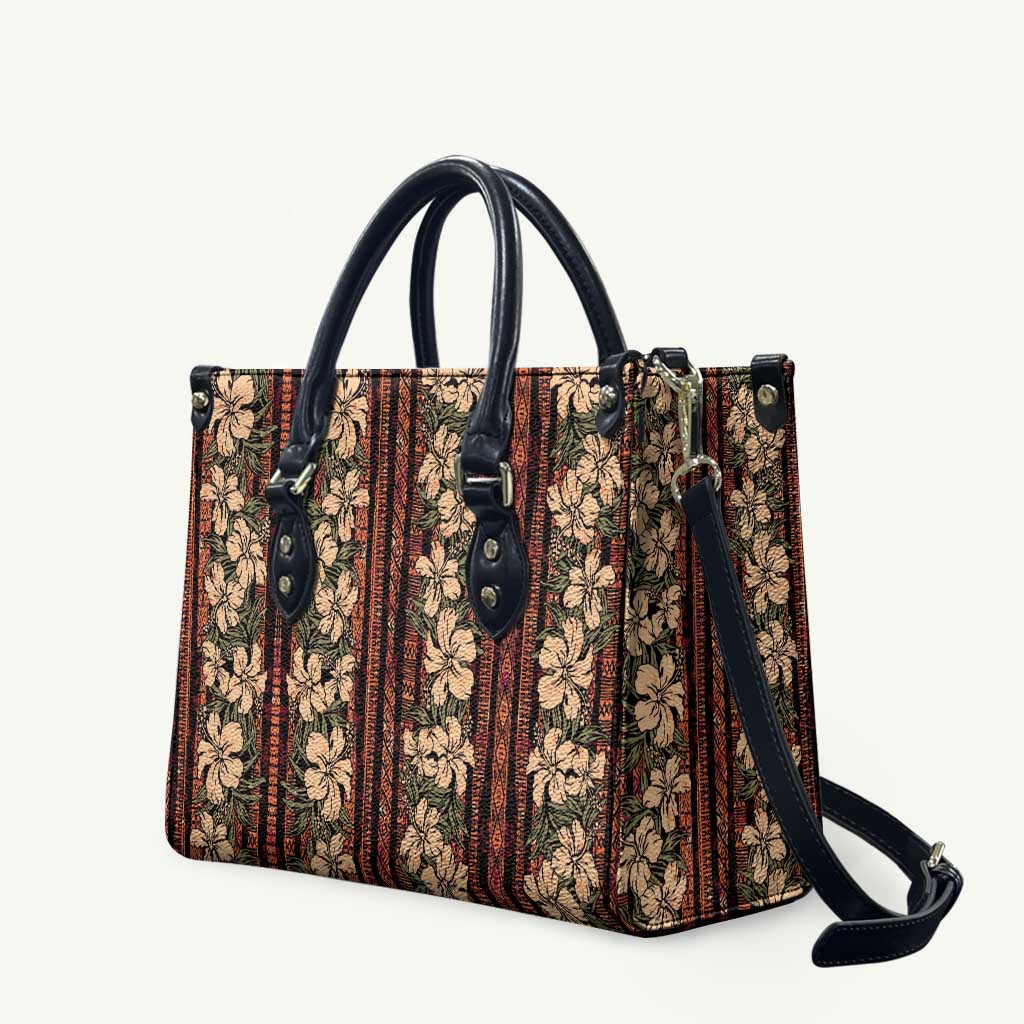 Hawaii Hibiscus Leather Bag Retro Style - Polynesian Pride