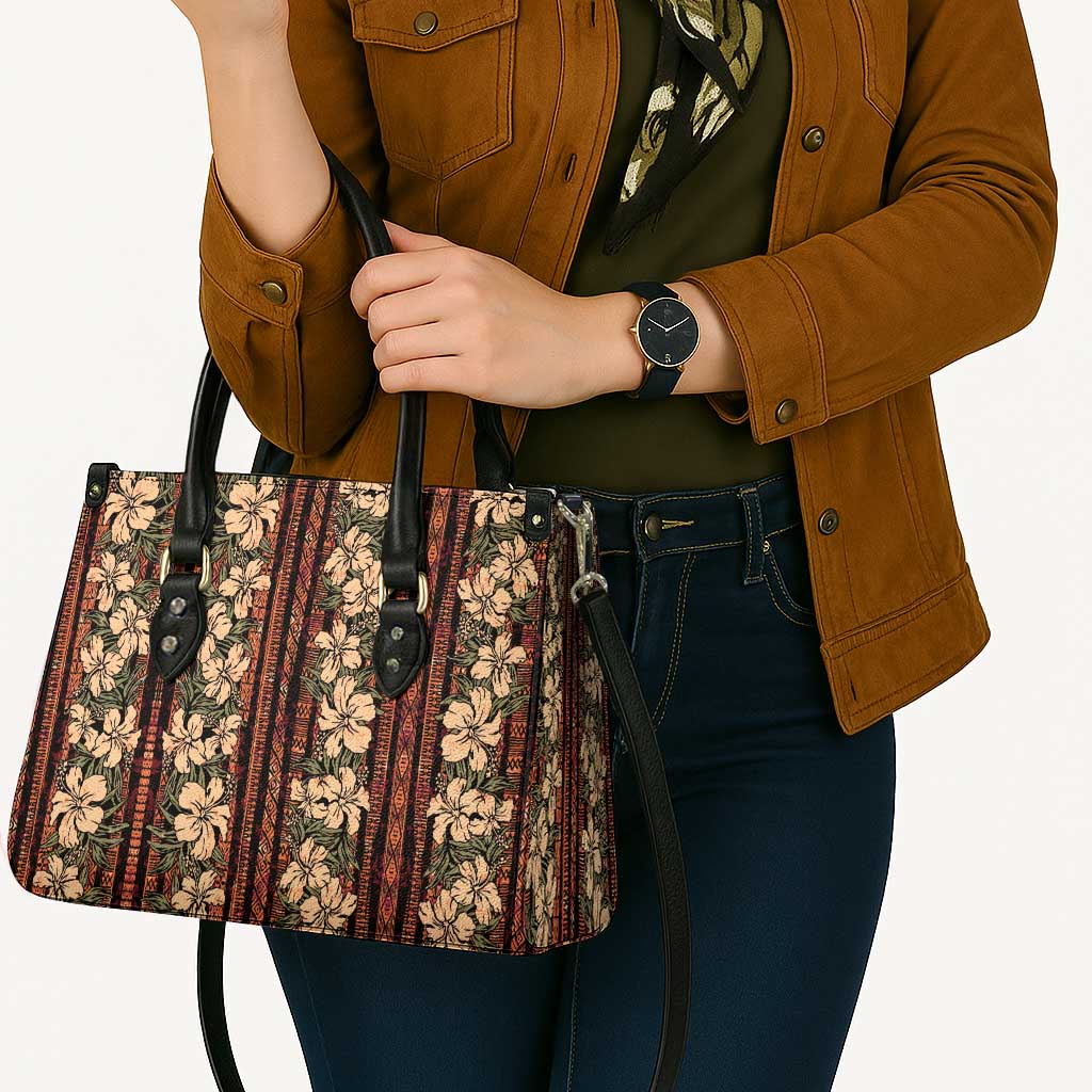 Hawaii Hibiscus Leather Bag Retro Style - Polynesian Pride