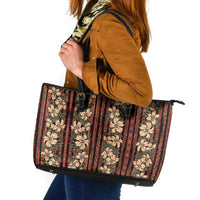 Hawaii Hibiscus Leather Tote Bag Retro Style - Polynesian Pride