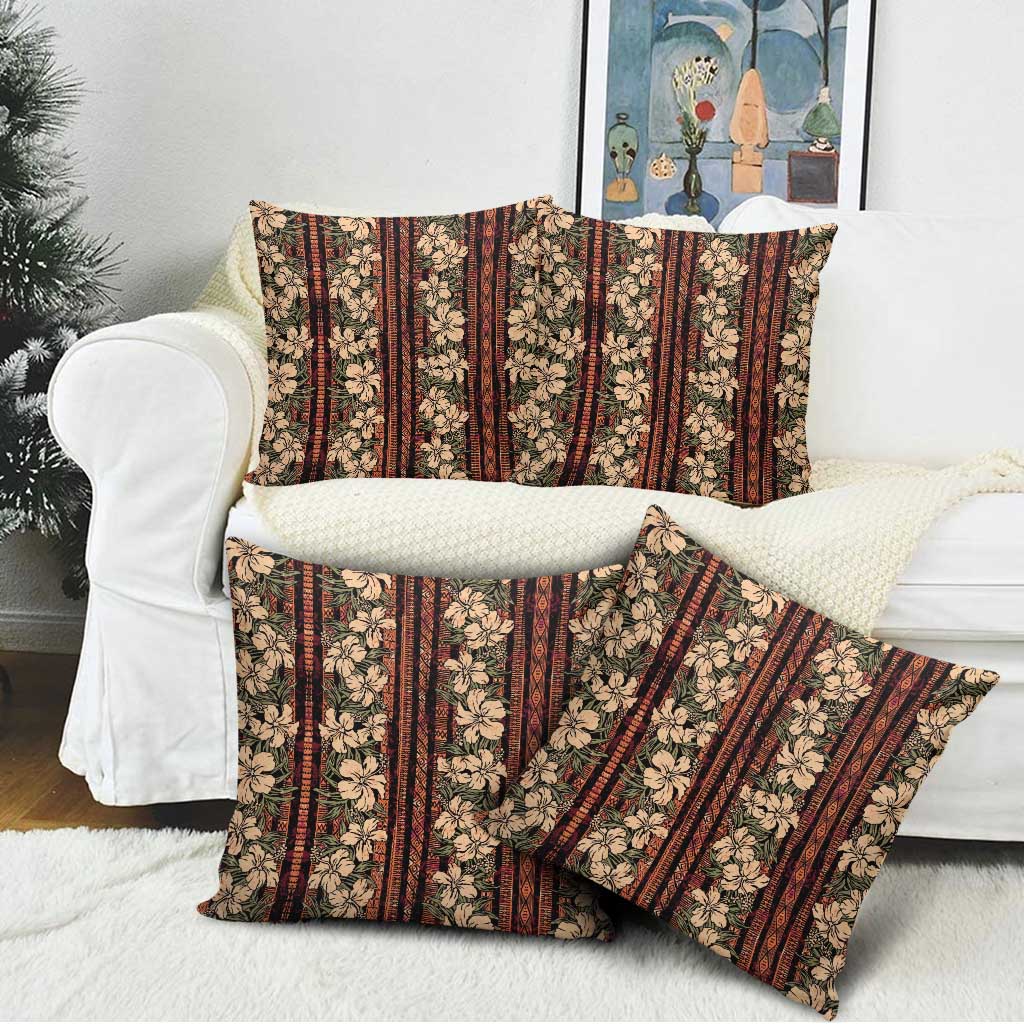 Hawaii Hibiscus Pillow Cover Retro Style - Polynesian Pride