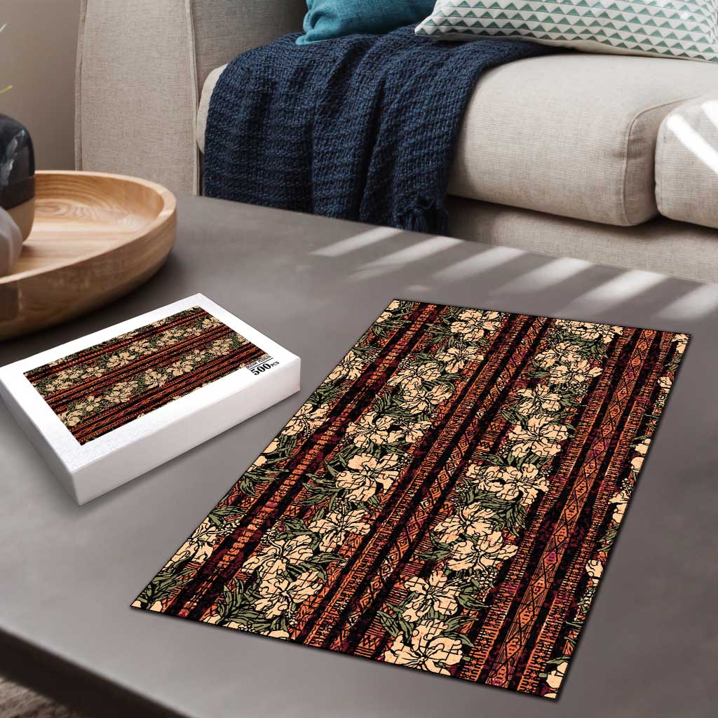 Hawaii Hibiscus Puzzle Retro Style - Polynesian Pride