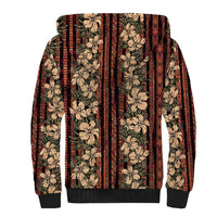 Hawaii Hibiscus Sherpa Hoodie Retro Style - Polynesian Pride