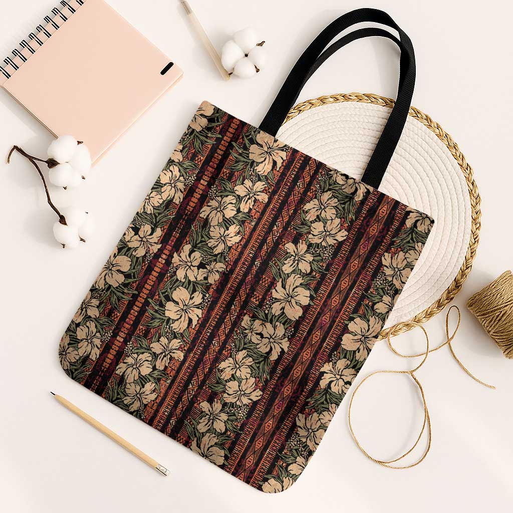 Hawaii Hibiscus Tote Bag Retro Style - Polynesian Pride