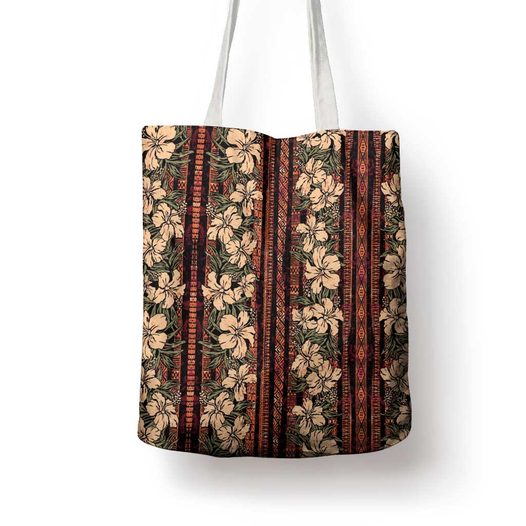 Hawaii Hibiscus Tote Bag Retro Style - Polynesian Pride