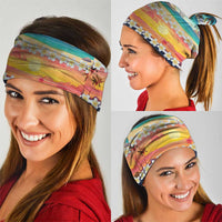 Hawaii Beach Landscape Time-Lapse Neck Gaiter Tropical Plumeria Flowers - Polynesian Pride