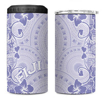 Fiji Masi With Hibiscus Tapa Tribal 4 in 1 Can Cooler Tumbler Purple Pastel LT01 One Size: 16 oz Purple - Polynesian Pride