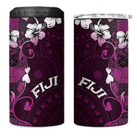 Fiji Masi 4 in 1 Can Cooler Tumbler Fijian Hibiscus Tapa Purple Version LT01 One Size: 16 oz Purple - Polynesian Pride