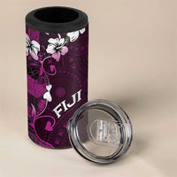 Fiji Masi 4 in 1 Can Cooler Tumbler Fijian Hibiscus Tapa Purple Version LT01 - Polynesian Pride