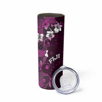 Fiji Masi Skinny Tumbler Fijian Hibiscus Tapa Purple Version LT01 - Polynesian Pride