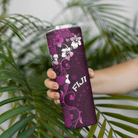 Fiji Masi Skinny Tumbler Fijian Hibiscus Tapa Purple Version LT01 - Polynesian Pride